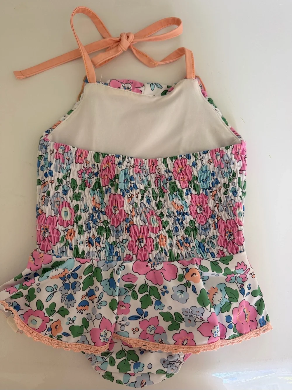 Cheeky Plum Toddlwr Floral Ruffle One-Piece Swimsuit - Pink Multi